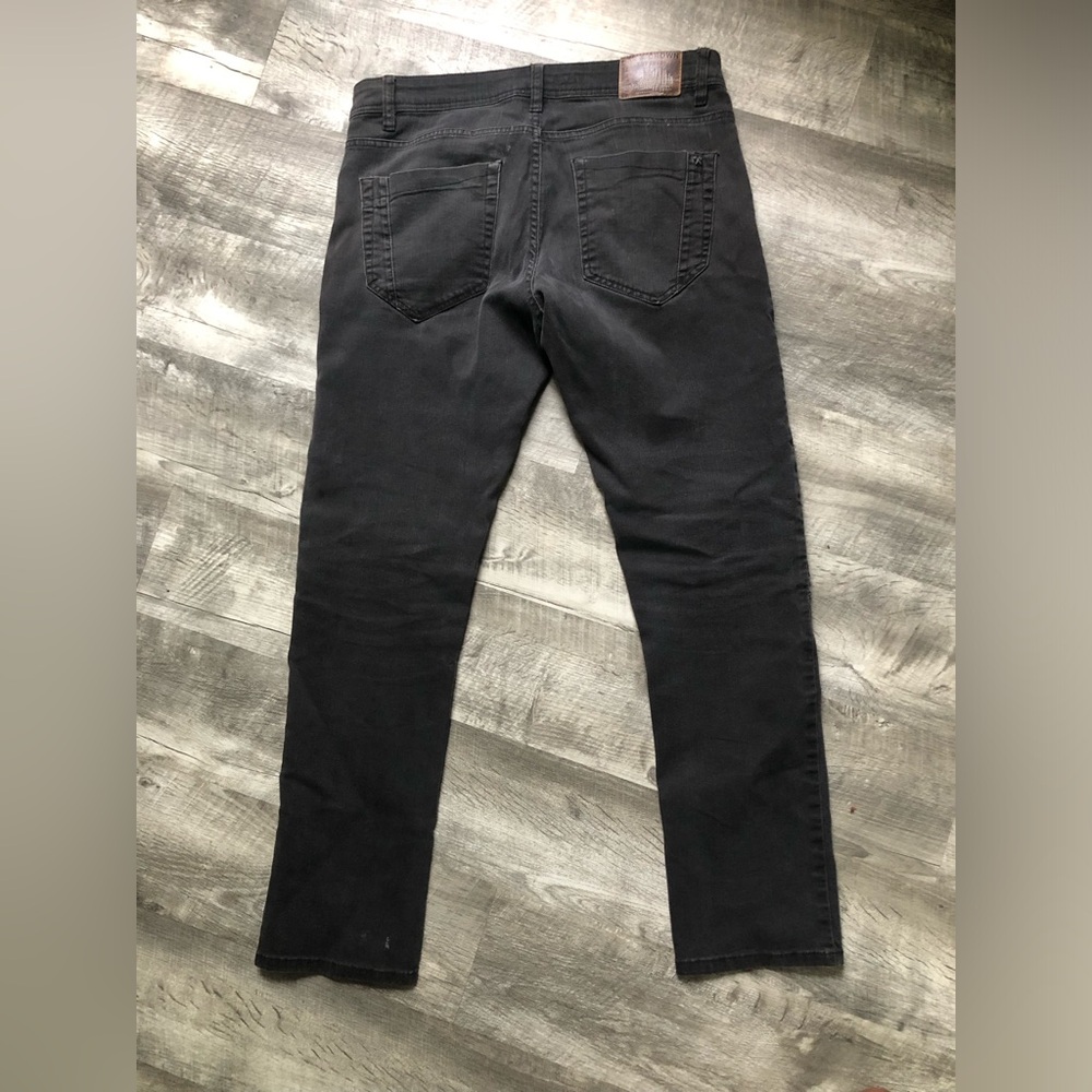 Pace & Crown Black Slim Fit Distressed Men's Jeans Pants - Picture 5 of 5